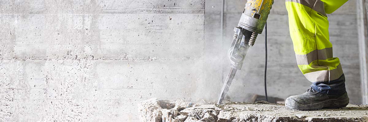 Pas på støvet på byggepladsen