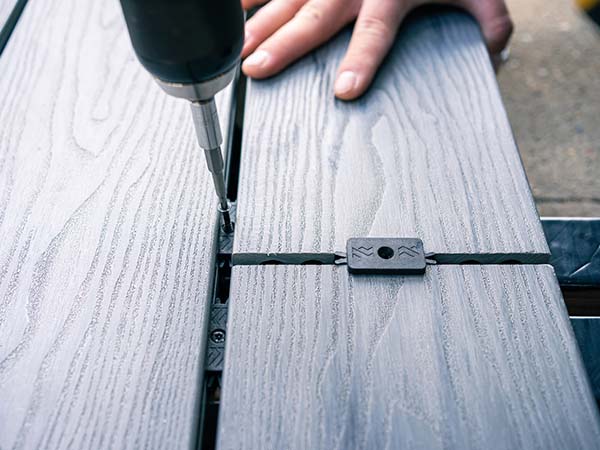 Kompositterrasse - nem montering med clips