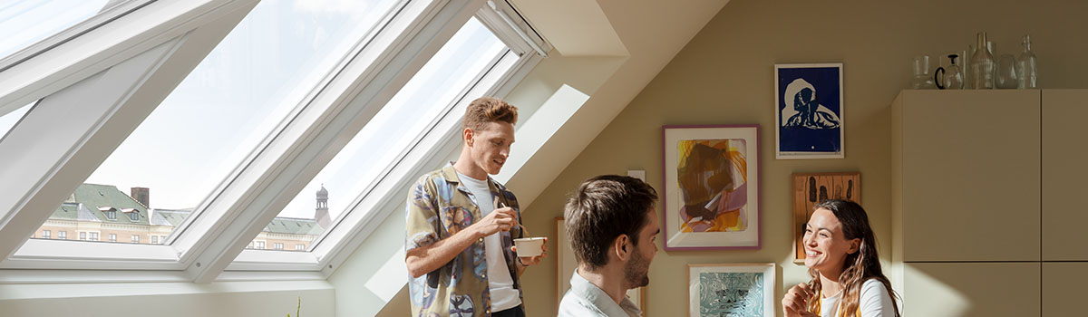 VELUX fjernbetjente ovenlysvinduer