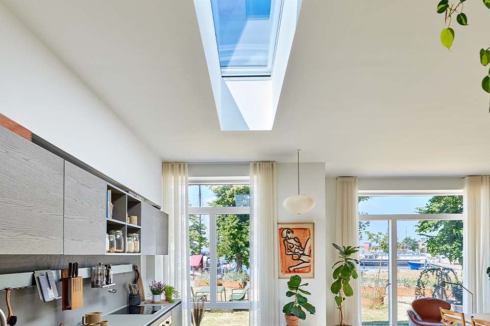 Velux-ovenlysvindue giver lys og luft