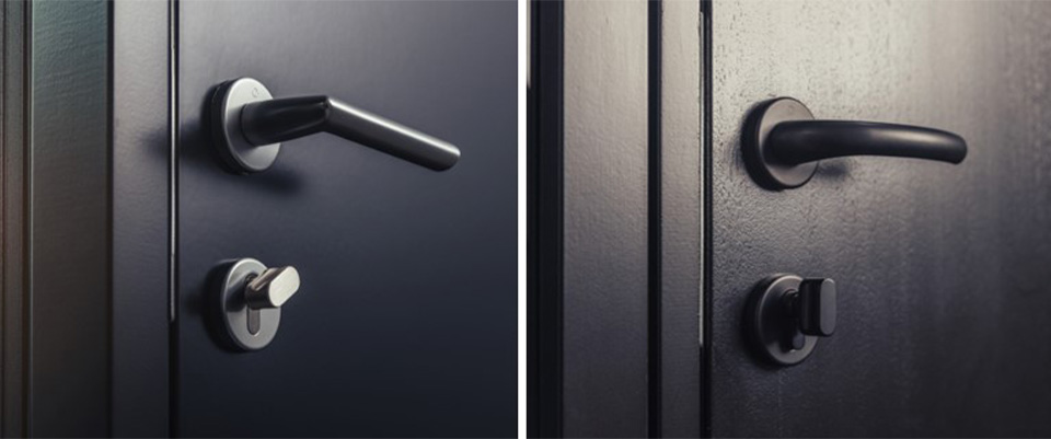 Outline Image-døren glat vs. struktur