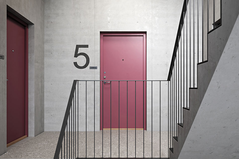 Entredøre i stål til lejligheder. Køb entredøre fra Swedoor i STARK